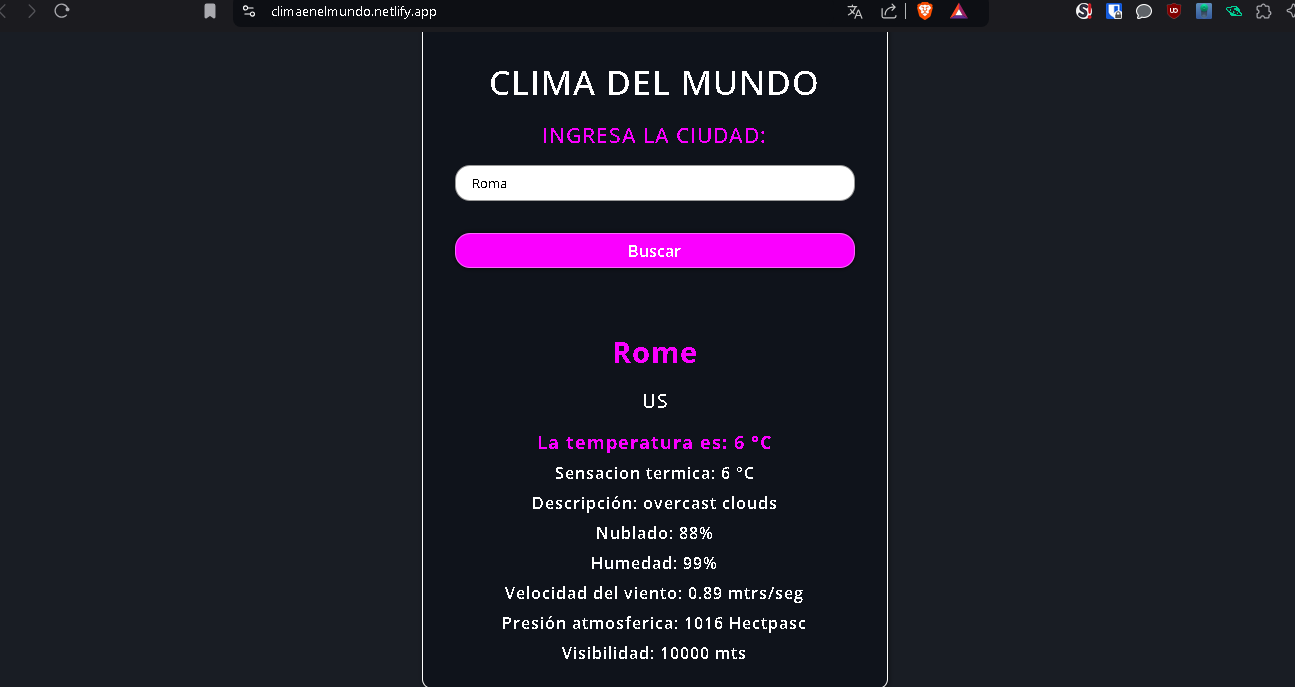 Pagina Clima